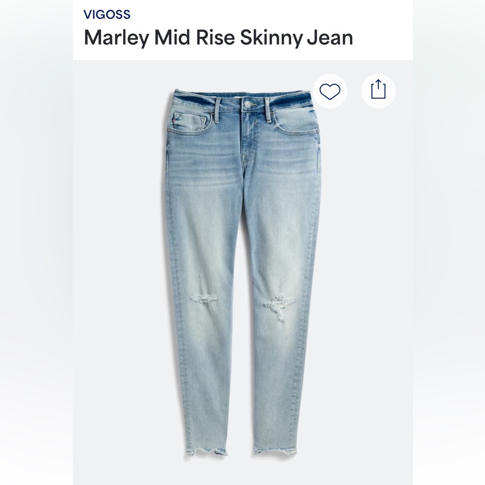 Vigoss Marley Mid-rise Light Blue Skinny Jeans